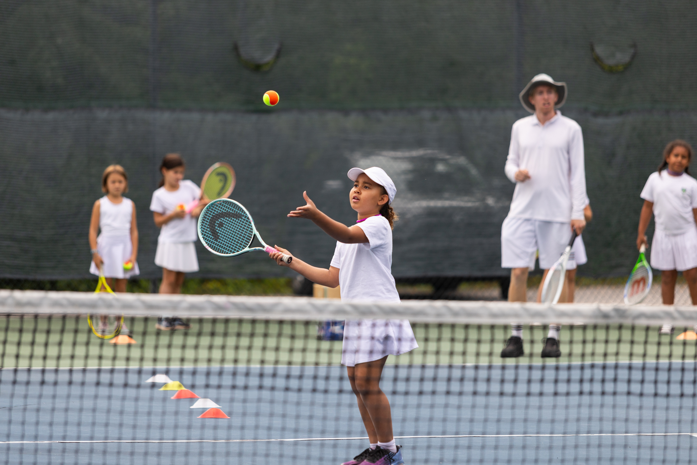Junior tennis lesson at Royal Oak Tennis Club